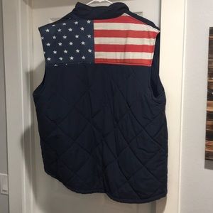 American Flag Quilted Fleece Lined Vest Chaps XL